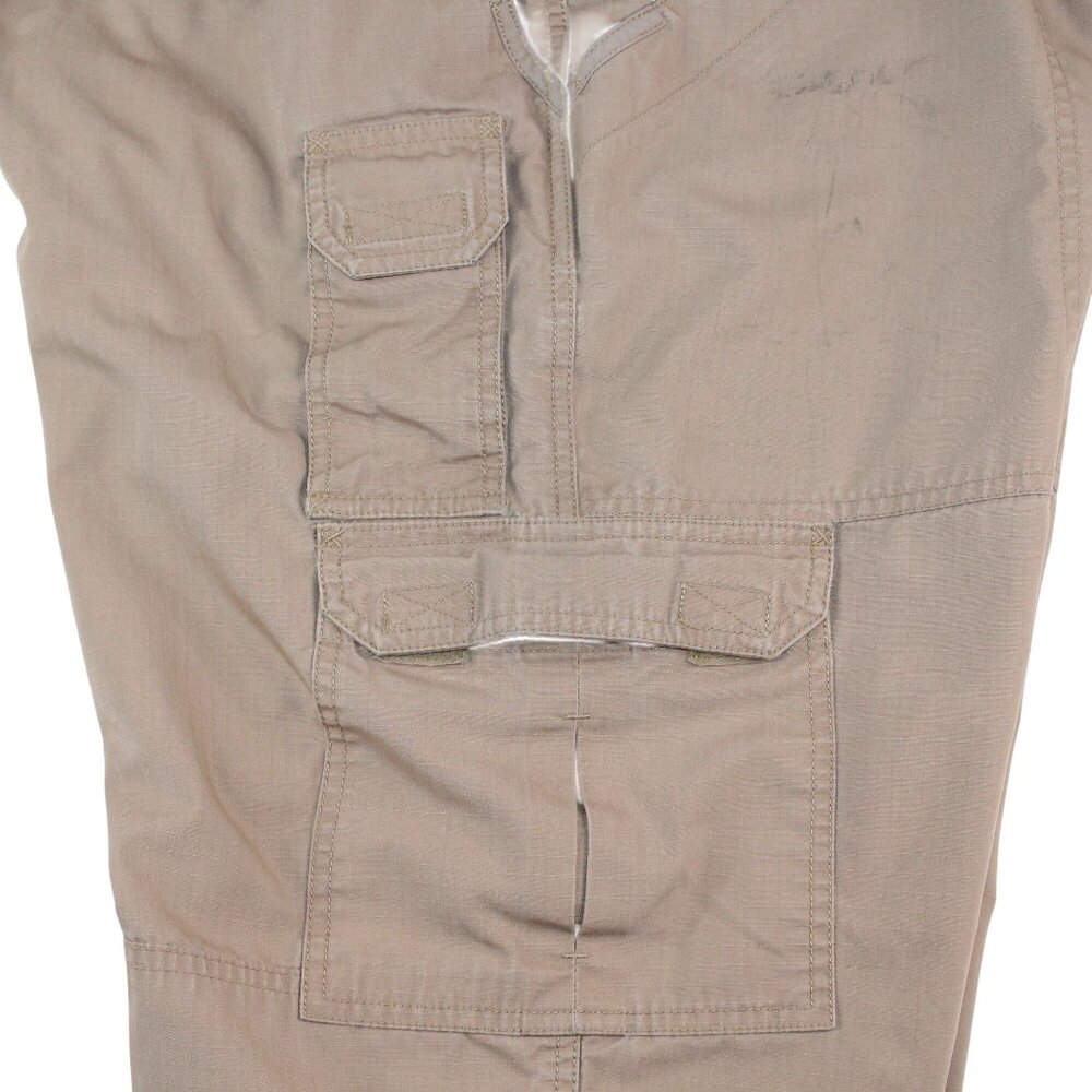 5.11 Tactical Series Cargo Pants Sz 38 X 32 Tan Brown Ripstop Elastic Waistband - Picture 14 of 16